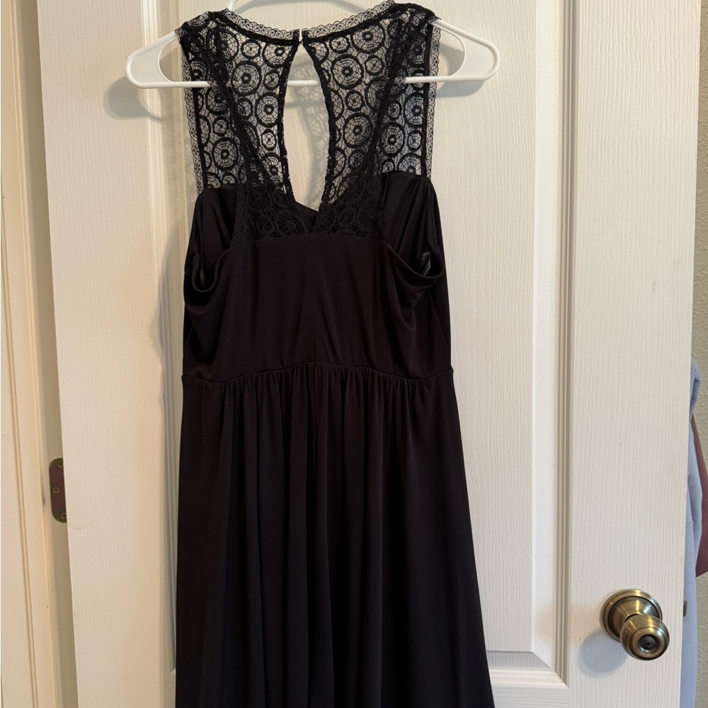 BCBGeneration Black Backless Lace Dress